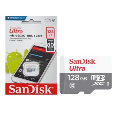 SanDisk 128GB Ultra MicroSD Memory Card with Adapter in Nairobi Kenya.