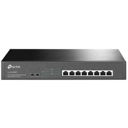 TP-Link 8-Port 10/100/1000Mbps Gigabit, Desktop/Rackmount Switch, with 8-Port PoE+, TL-SG1008MP